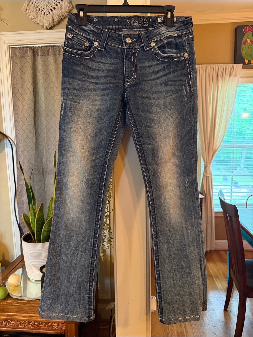 Miss Me Washed Blue Bootcut Jeans